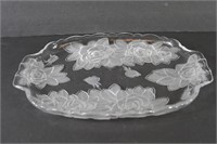 Mikasa Serving Platter w/ Frosted Rose Pattern