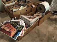 (2) Box Lots- Rolls of Sandpaper, Magazines, Etc.