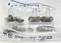 $9.50 Face in Mercury Dimes