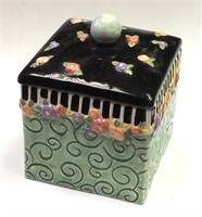 Ceramic Trinket Box 3" x 3"