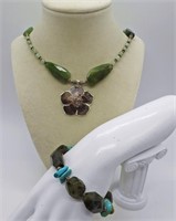 Jade & Mother of Pearl Necklace & More