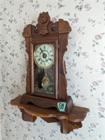 Handcrafted Mantel Clock- Unmarked; Includes