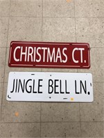 2cnt Metal Christmas Signs