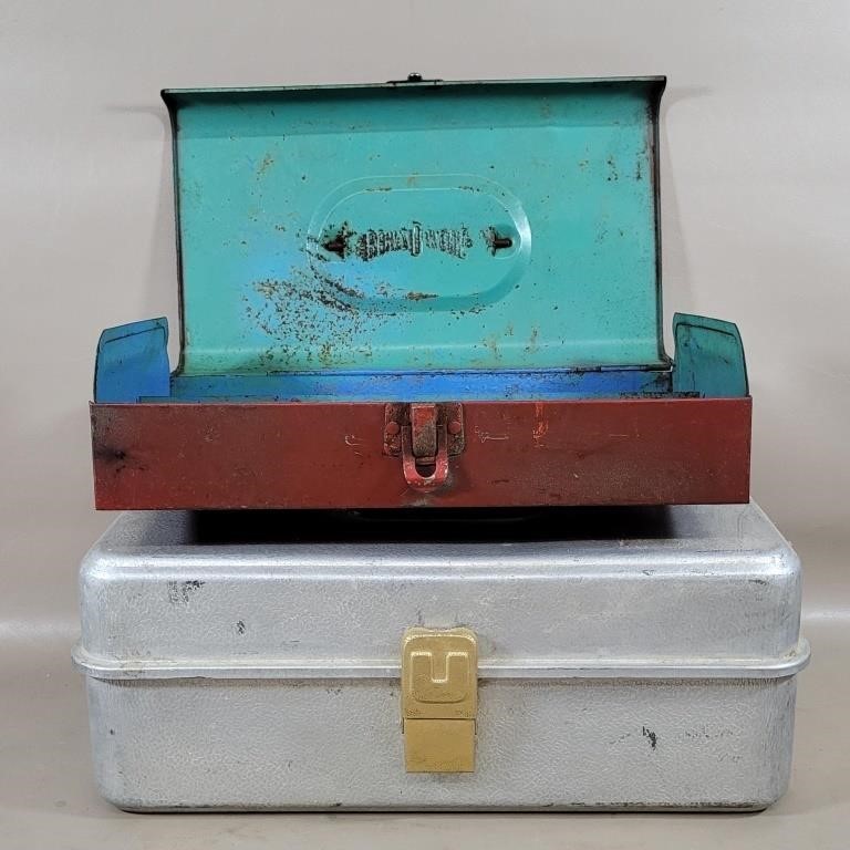 BENZ O MATIC METAL BOX & OLD UMCO TACKLE BOX