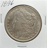 S: 1896 AU58 MORGAN DOLLAR