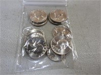 (10) 1964 UNC Quarters 90% Silver Content D