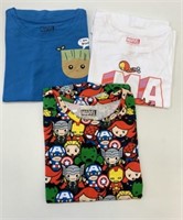 3 New Marvel Spotted Zebra Size L T-Shirts