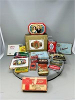 collection of vintage cigarette tins & others