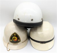 Vtg Motorcycle Helmets AMA, Romer 10" - 10.5" L