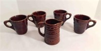 Vintage Marcrest Brown Daisy & Dot Cups