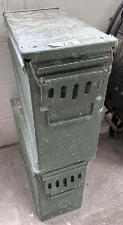 Two large ammo boxes