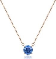 18k Gold-pl. 2.00ct Dainty Sapphire Necklace