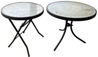 Round Glass Top Side Tables