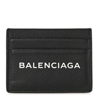 Balenciaga Grained Calfskin Logo Cash Card Holder
