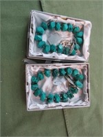 2 New Bracelets Turquoise Stones