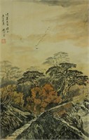 Wu Jingding 1904-1972 Watercolour on Paper Scroll