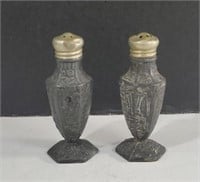 Pair of Vintage Brass/Pewter Salt and Pepper