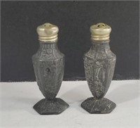 Pair of Vintage Brass/Pewter Salt and Pepper