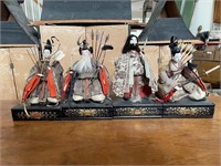 Vintage Japanese Hina Doll Samarai on Stands (4x)