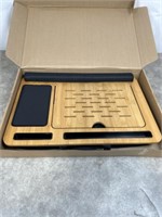 Bamboo laptop lap desk with cushion