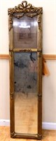 Vintage French trumeau gold frame mirror, see pics