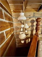 THREE LAMPS--HOBNAIL POLE/FLOOR LAMP, AND TWO