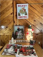 LARGE ASSORTMENT OF CHRISTMAS THEMED ITEMS,