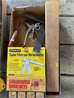 Sawhorse Brackets and Leather Punch