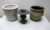 1 Cast & 2 Ceramic Planters