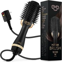 Professional Blowout Hair Dryer Brush, Black Gold