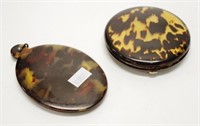 Two tortoiseshell type lady's accessory items