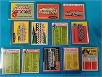 1960’s Topps Checklist Cards (unmarked)+Team Cards