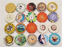 20 Various Washington State Casino Chips