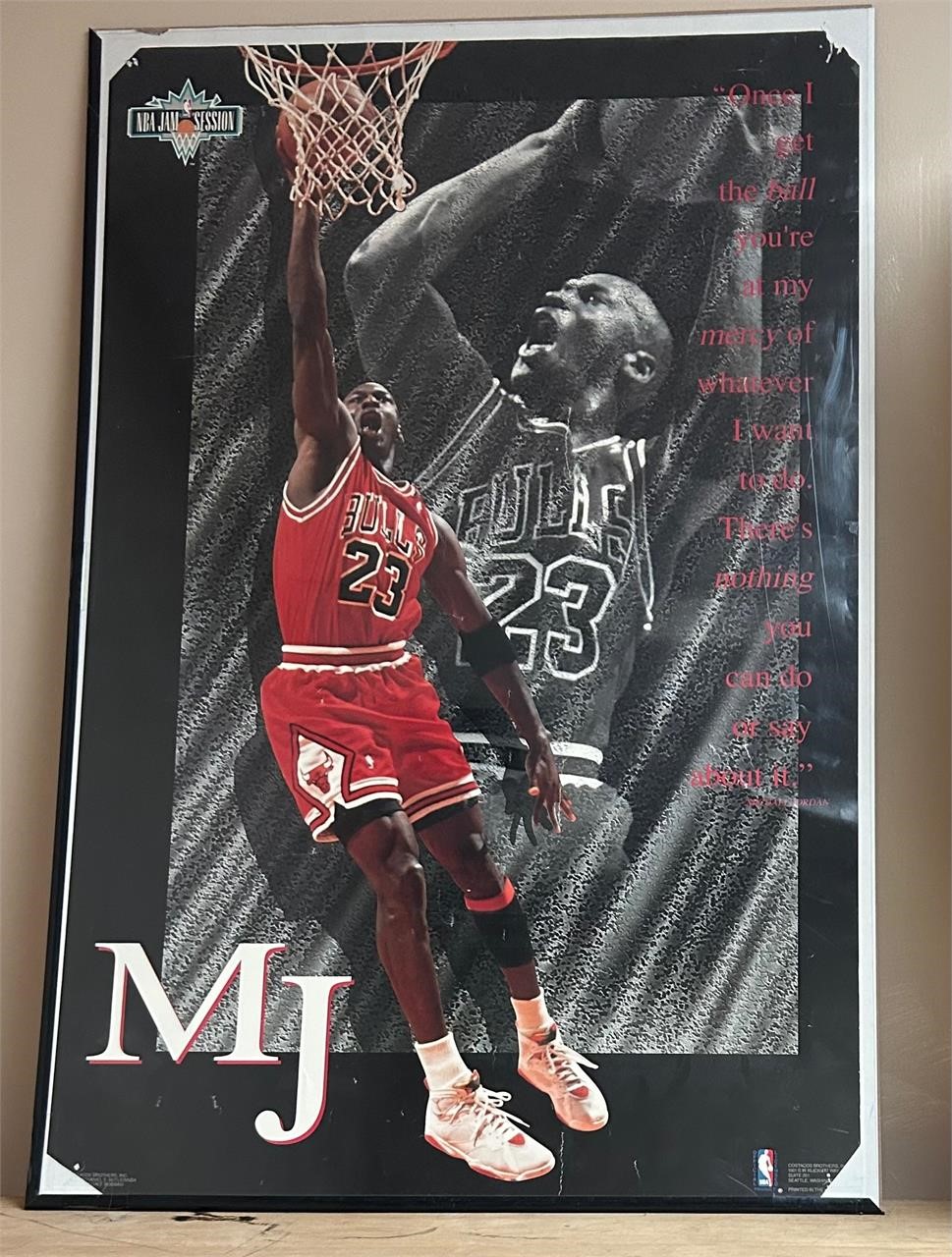 Michael Jordan Jam Session 24” x 36”. Cut corners.