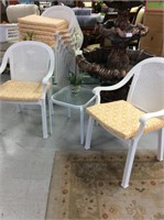 Two chairs and small table  (4 sets available)