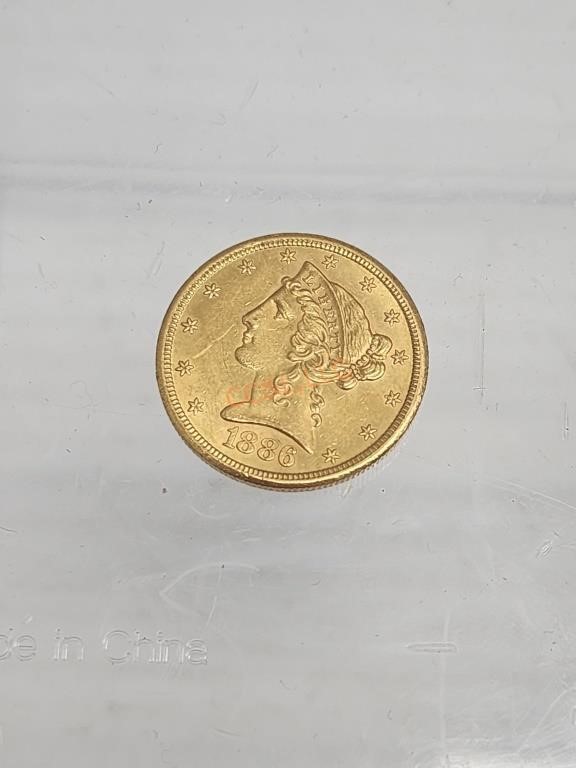 1886-S $5 Liberty Head Gold Half Eagle Coin
