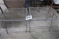 (2) Small Square Metal Tables(R1)