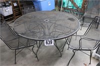 Metal Patio Table with (4) Chairs (BUYER