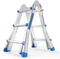 $130  LUISLADDERS 3 Step Ladder, 13 ft Reach