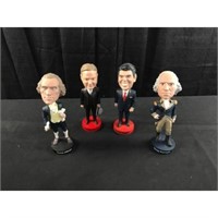 4 Presidential Ceramic Bobbleheads
