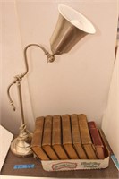 Bargain Lot: Beautiful Lamp & Antique Books