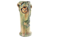 LARGE Weller Woodcraft Owl in Tree Floor Vase