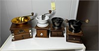 4 Vintage Coffee Grinders