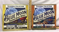 F6) seasonal collection metal beer signs/ Blue