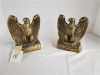 Pair of brass eagle book ends