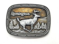 Remington Deer Belt Buckle 3”