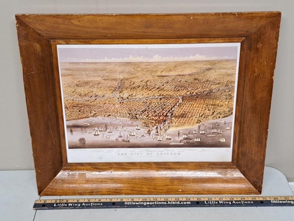 Wood Framed Picture of CHICAGO