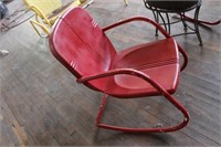 VINTAGE METAL ROCKER PATIO CHAIR