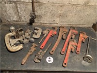 Lot: 13 Pipe Wrenches