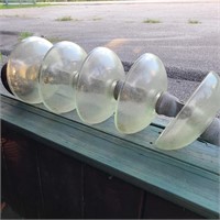 Strand of 5 Clear Glass Insulators